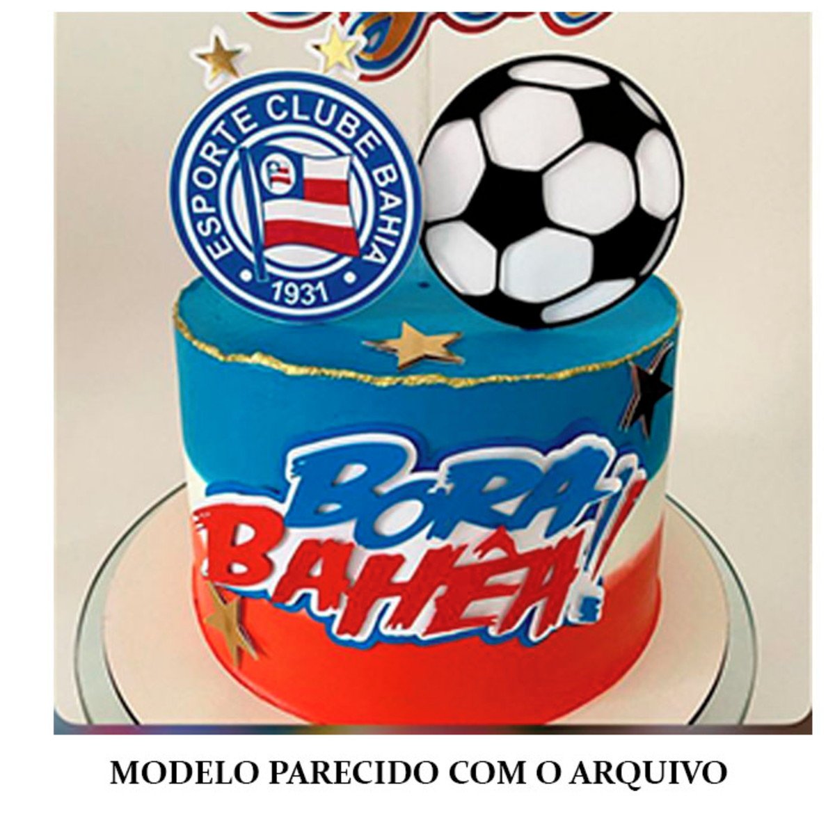 Arquivo de Corte Digital Topo de Bolo Bahia Futebol + BRINDE - Imagem 4