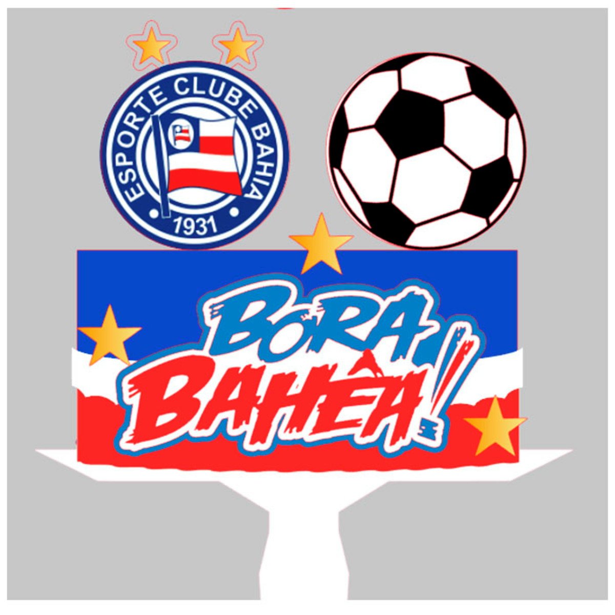 Arquivo de Corte Digital Topo de Bolo Bahia Futebol + BRINDE - Imagem 3