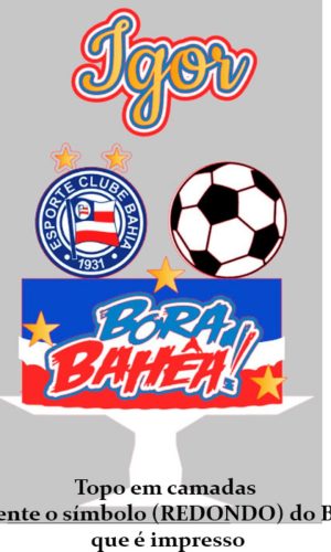 Arquivo de Corte Digital Topo de Bolo Bahia Futebol + BRINDE