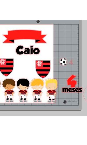 Arquivo de Corte Digital Topo de Bolo + KIT Flamengo Menino