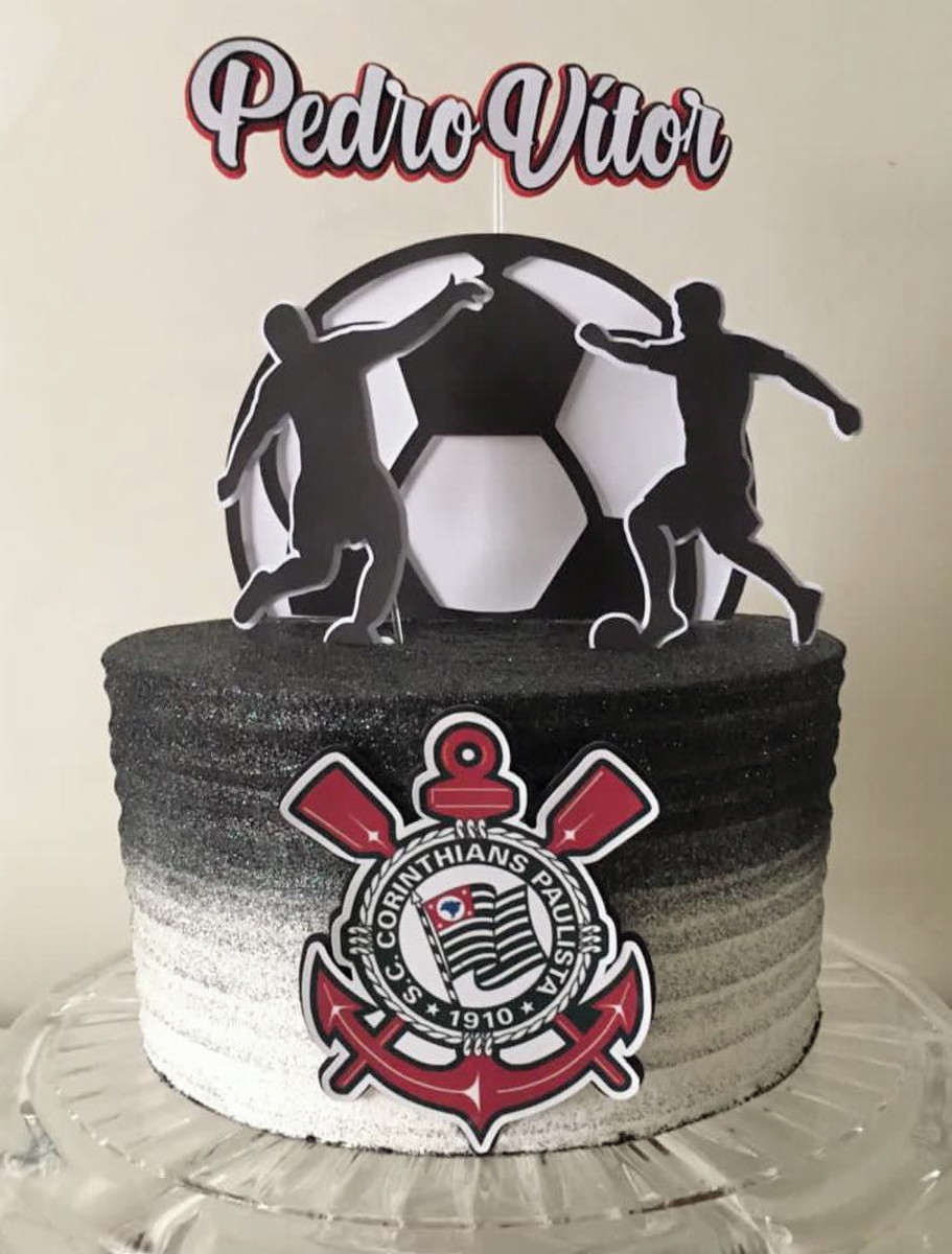 Arquivo de Corte Digital - Topo de Bolo Futebol Time - Imagem 3
