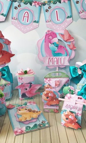 Arquivo de corte Dino baby menina STUDIO,PDF E PNG 067
