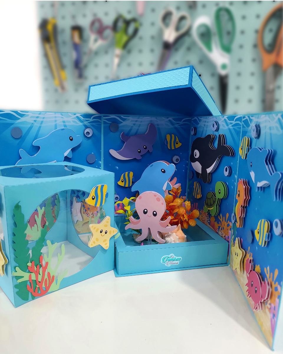 Arquivo de Corte Caixa Cenário Aquario - Imagem 4