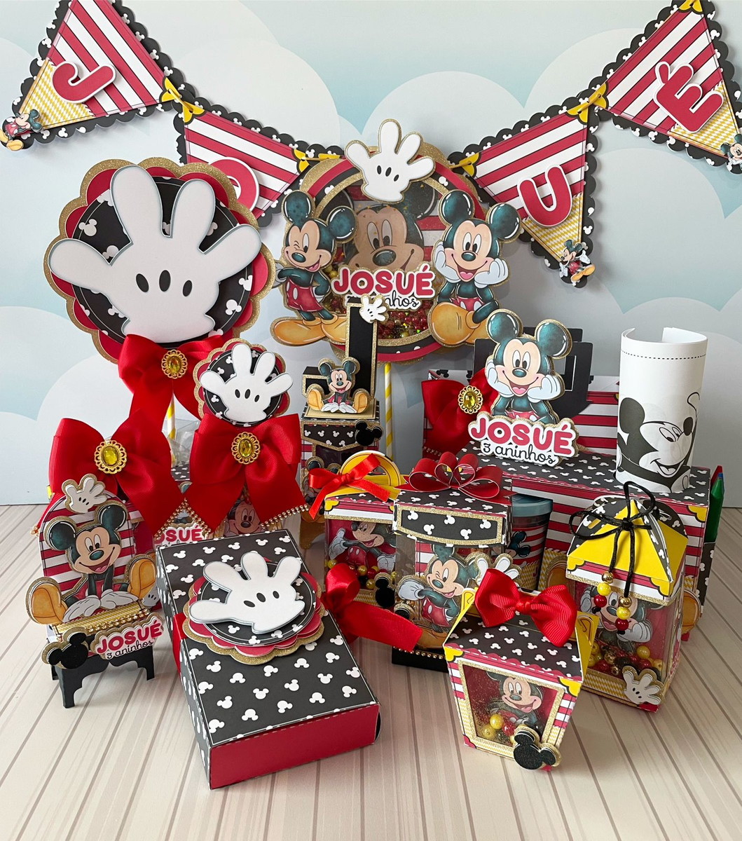 Arquivo de Corte Kit Festa Mickey Mouse Studio e pdf