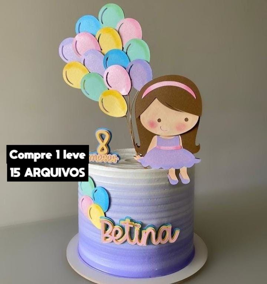 Arquivo de Corte- Menina com Balões