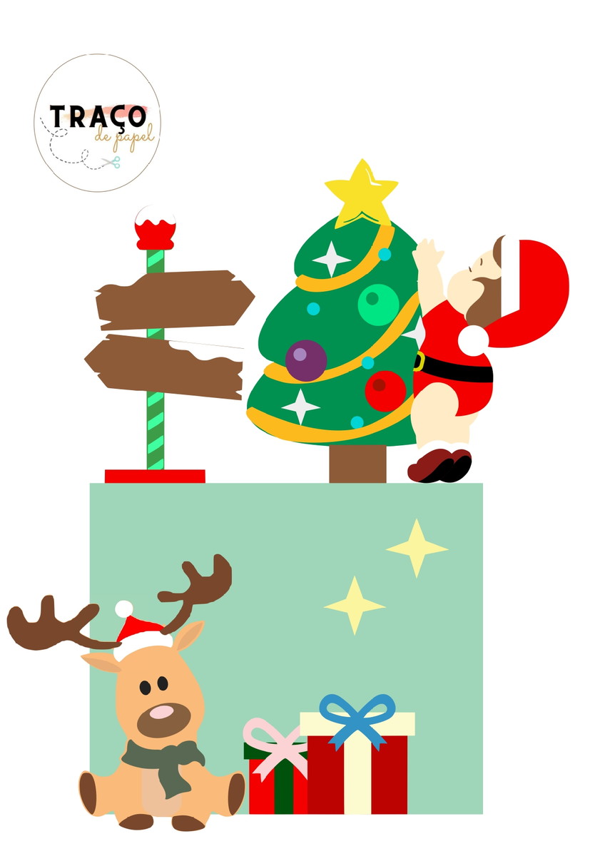 Arquivo de Corte Natal Bebe 100% Camada (digital) Topo