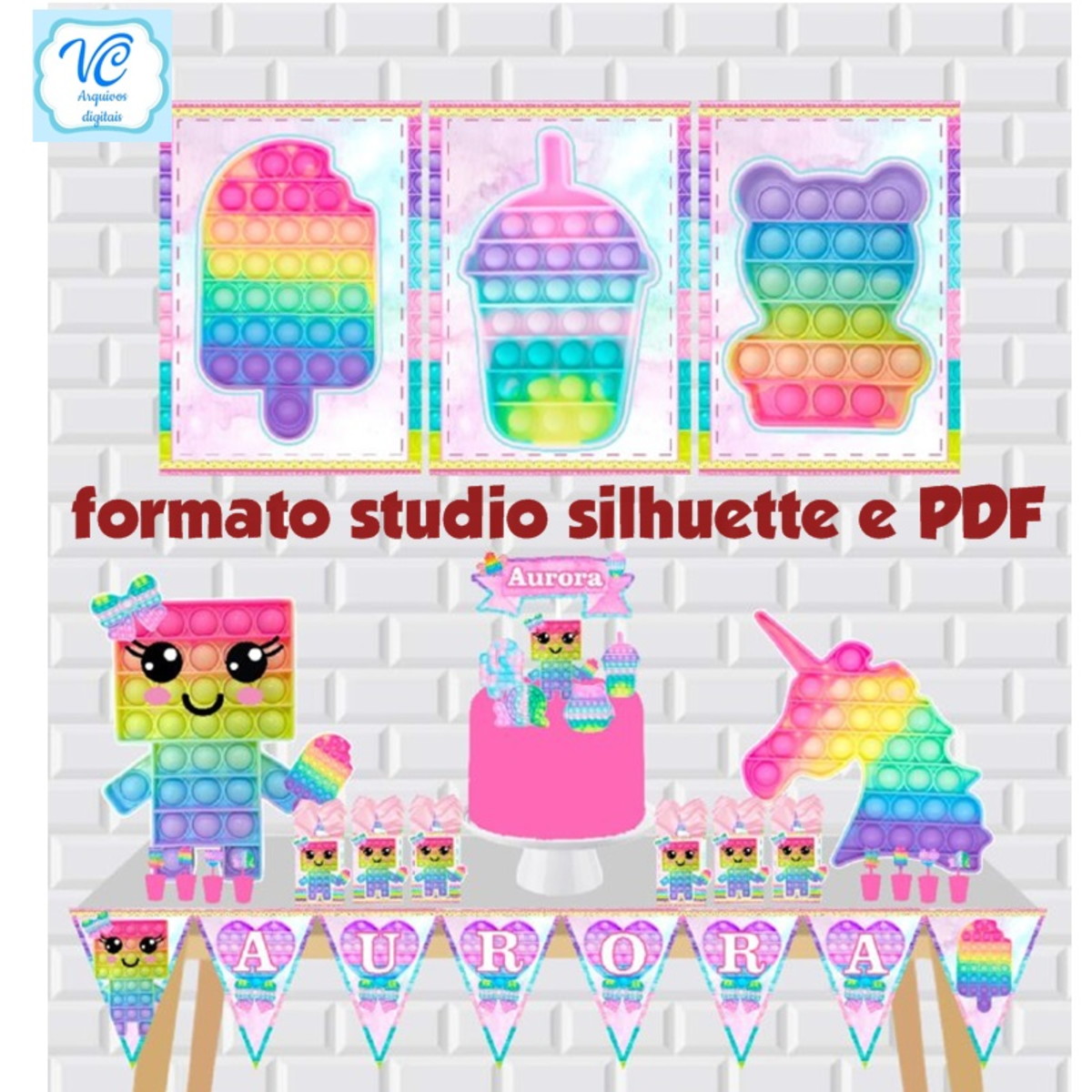 Arquivo de corte Pop It / Fidget Toys -02-studio - COD 541