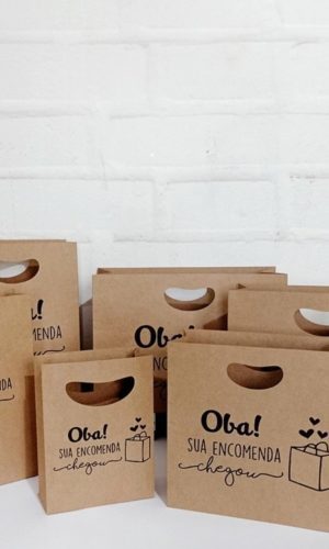 Arquivo de Corte Sacolas - Oba! Sua Encomenda Chegou #13#