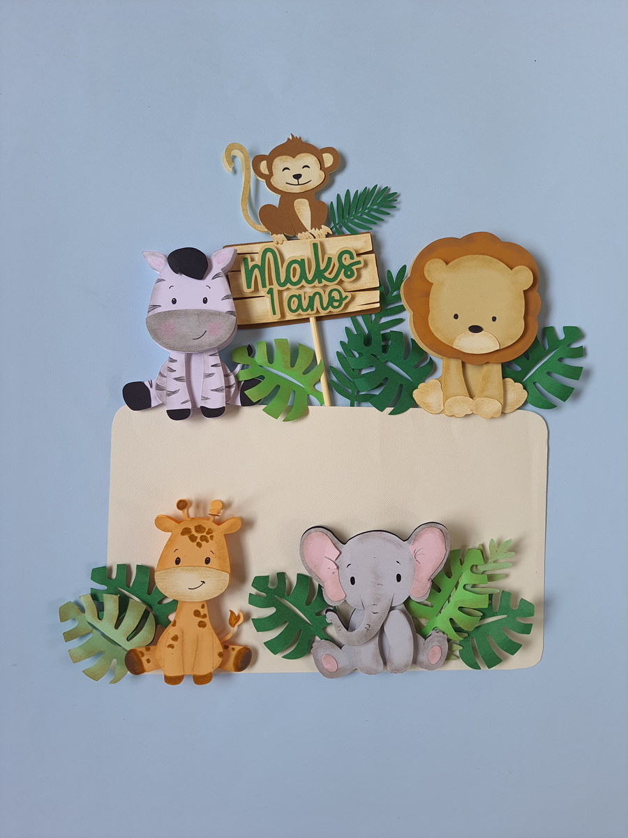 Arquivo de Corte Safari Cute Camadas sem o Macaquinho - Imagem 2