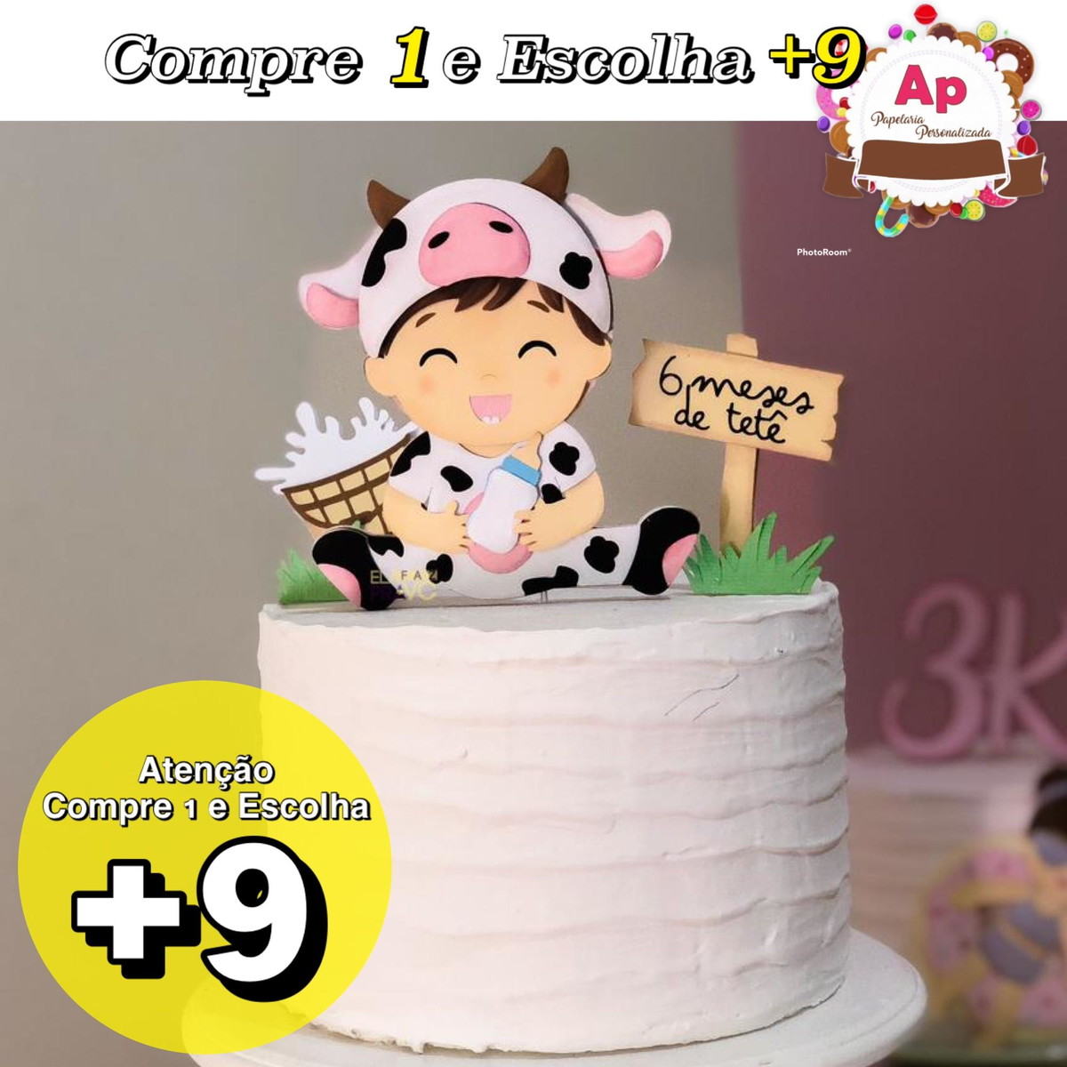 Arquivo de Corte Topo Amo Tete Baby de Vaquinha - Studio