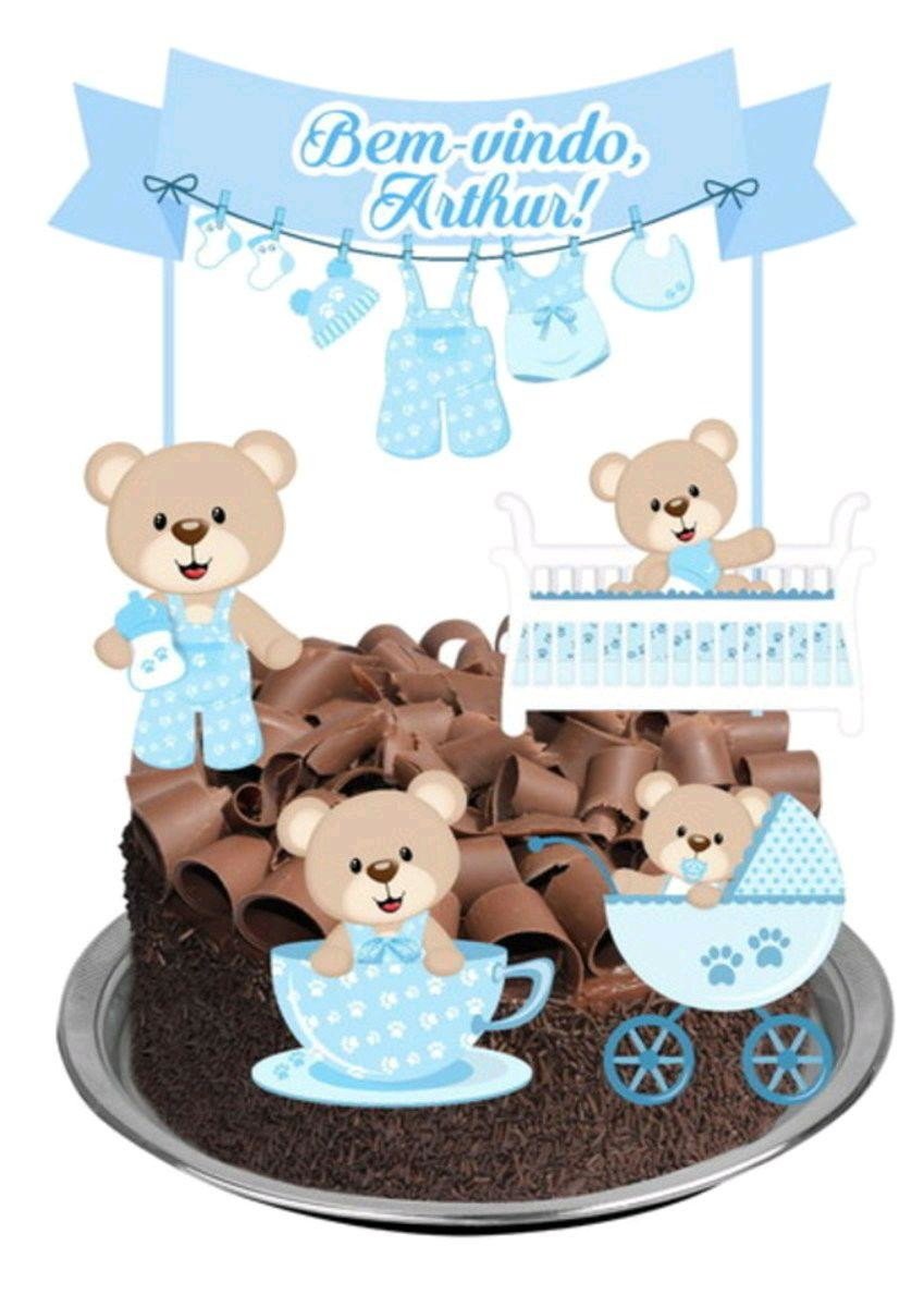 Arquivo De Corte Topo Bolo Cha De Bebe Menino (#1505)