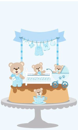 Arquivo de Corte Topo Bolo Cha de Bebe Menino (#1505)