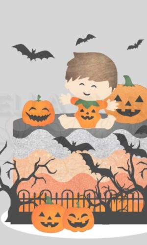 Arquivo de Corte Topo Bolo Halloween Baby Cute 0510 - Bf