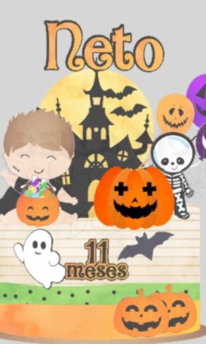 Arquivo de Corte Topo Bolo Halloween Cute 2410 - Bf