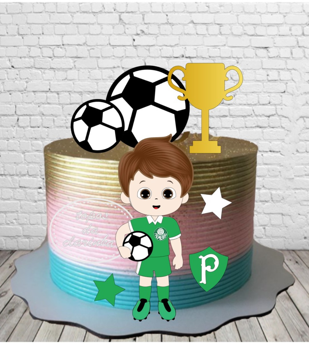 Arquivo de Corte Topo Bolo Menino Futebol Camada