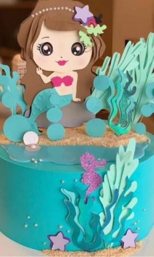 Arquivo De Corte Topo Bolo Sereia Cute
