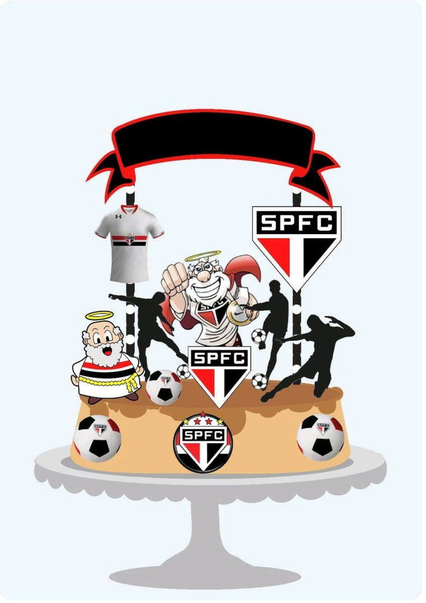 Arquivo de Corte Topo Bolo Time São Paulo Futebol (#1507)