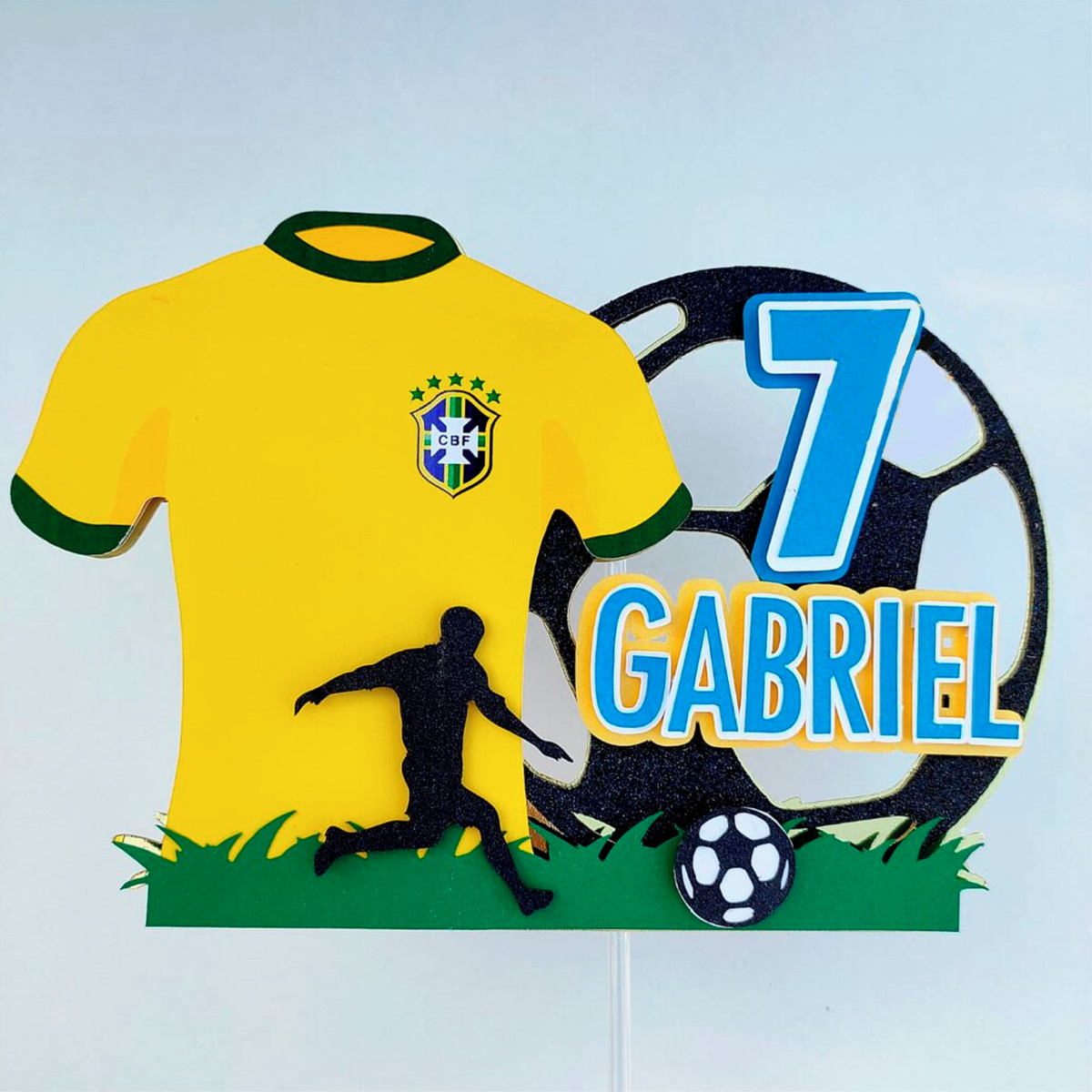Arquivo De Corte: Topo Brasil Copa Do Mundo Futebol 015