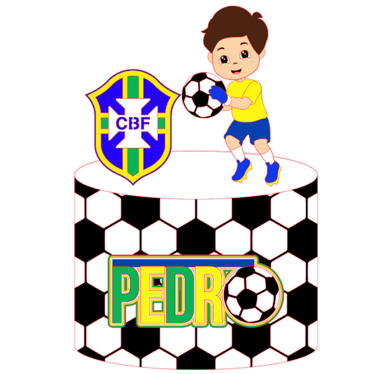 Arquivo De Corte: Topo Brasil Copa Do Mundo Menino 011