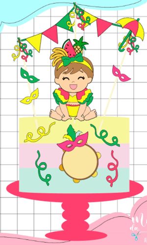 Arquivo de Corte: Topo Carnaval Carmen Miranda Baby 071