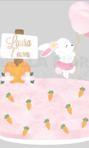 Arquivo de Corte Topo Coelhinha Cute 2603 - Bf