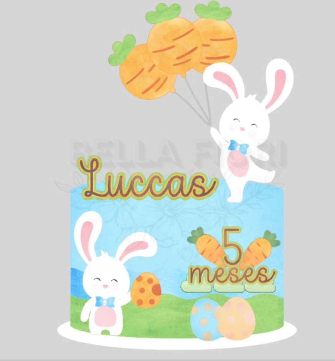 Arquivo de Corte Topo Coelhinhos de Páscoa Cute Camadas Bf