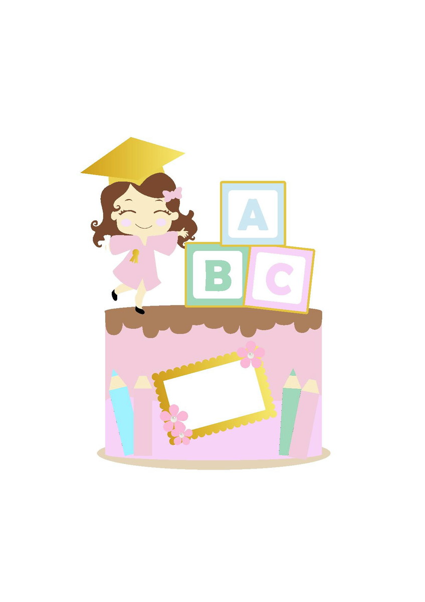 Arquivo De Corte Topo De Bolo Abc Menina 2