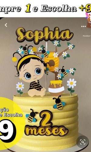 Arquivo de corte topo de bolo ABELHINHA BEBE - STUDIO