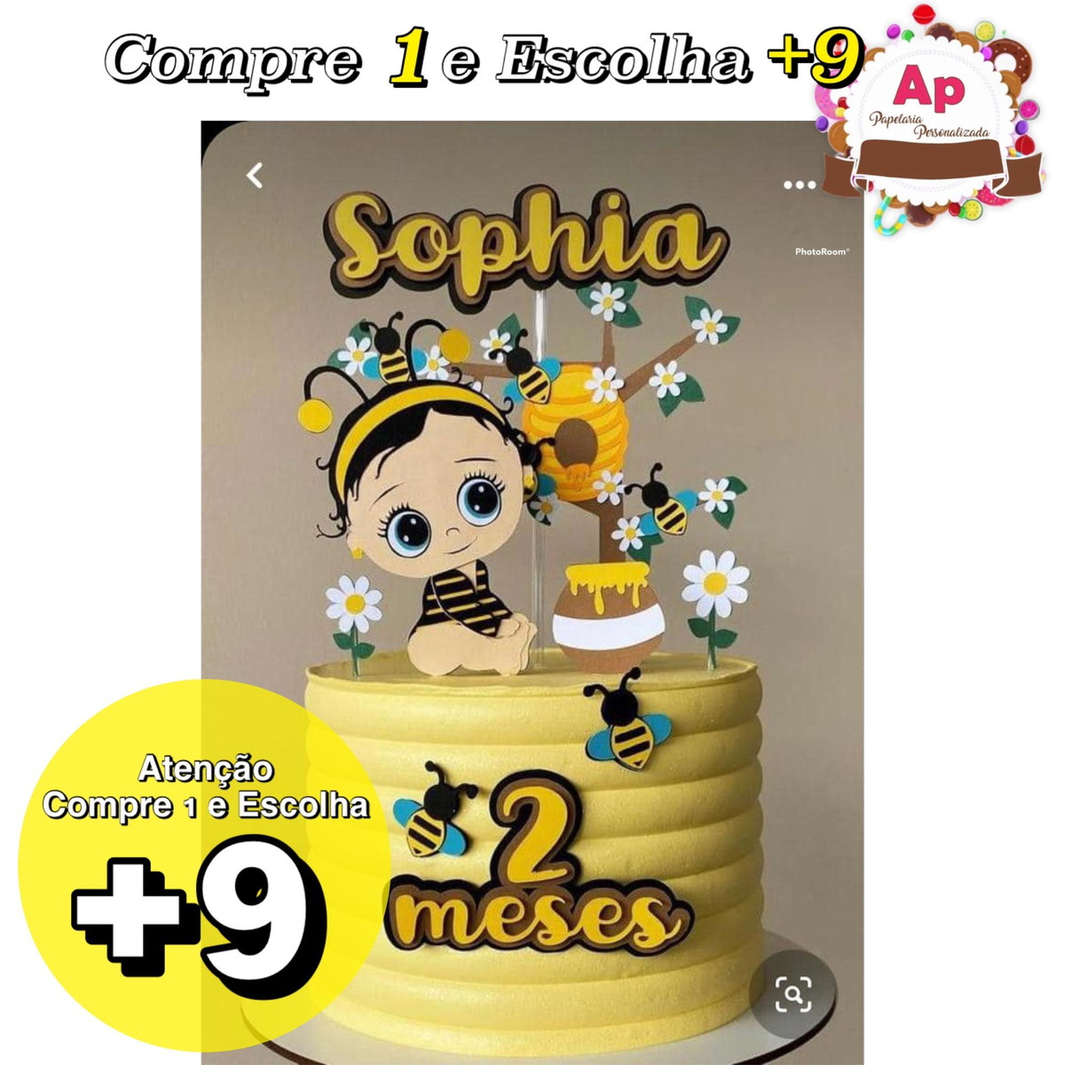 Arquivo de corte topo de bolo ABELHINHA BEBE - STUDIO