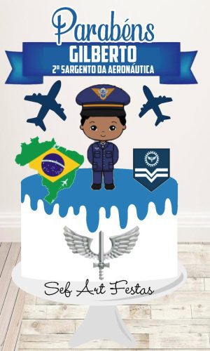 Arquivo de Corte Topo de Bolo Aeronáutica Menino 1