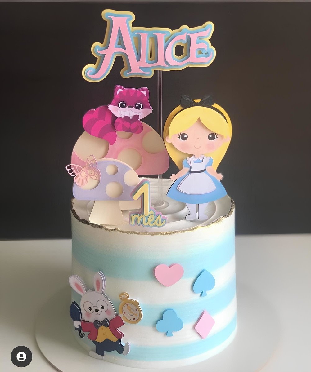 Arquivo: Topo de Bolo Alice Cute - Camadas