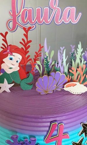 Arquivo de Corte Topo de Bolo Ariel Cute