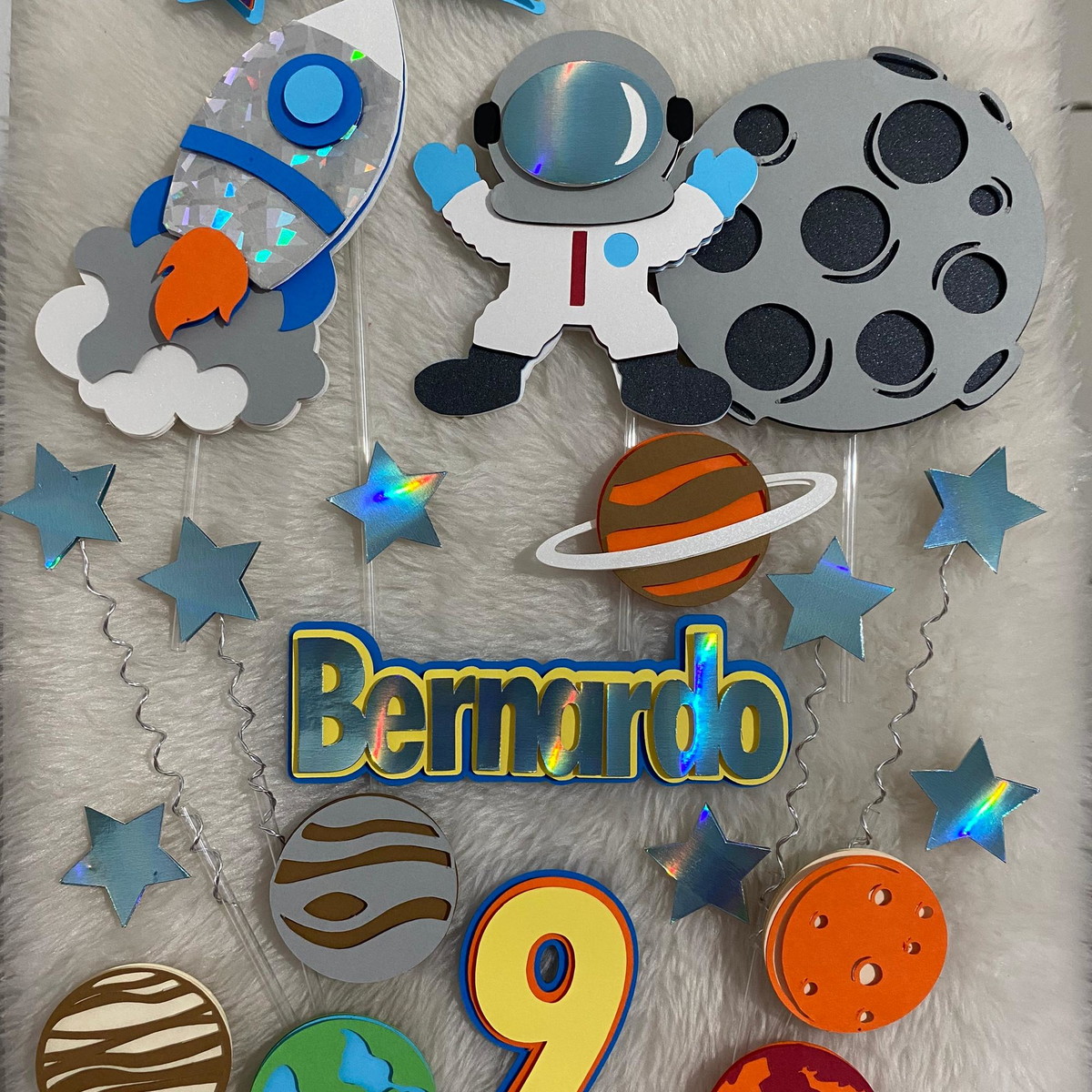 Arquivo de Corte Topo de Bolo Astronauta Menino