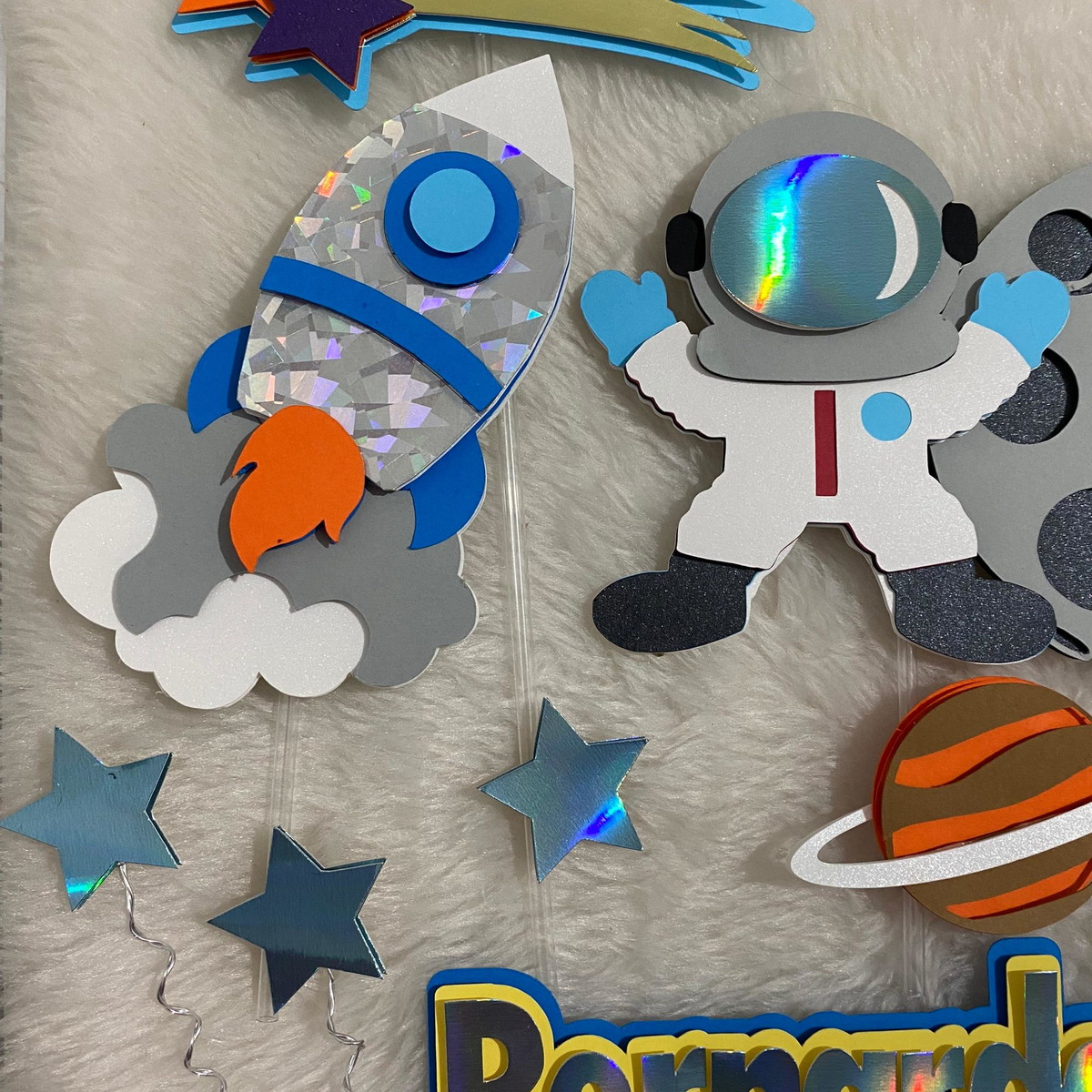 Arquivo de Corte Topo de Bolo Astronauta Menino - Imagem 4