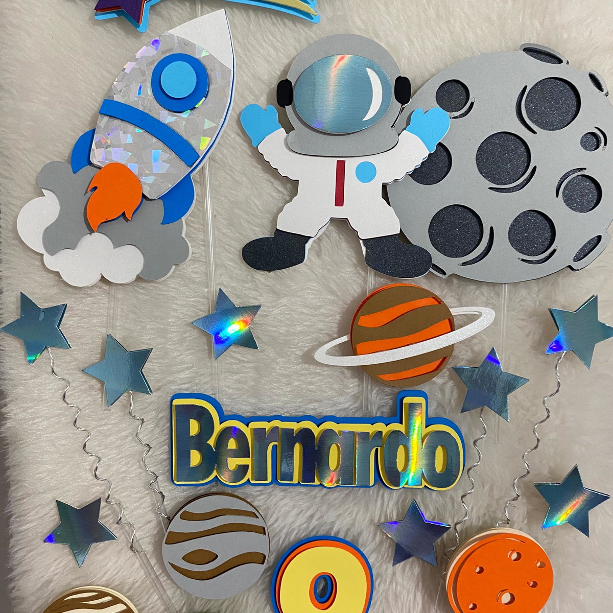 Arquivo de Corte Topo de Bolo Astronauta Menino - Imagem 5