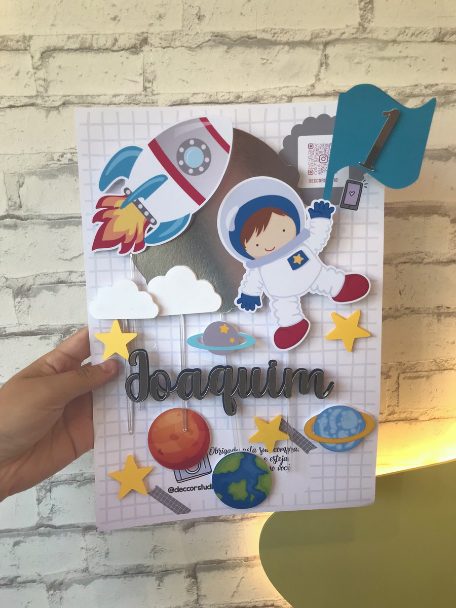 Arquivo de Corte Topo de Bolo Astronauta - Imagem 2