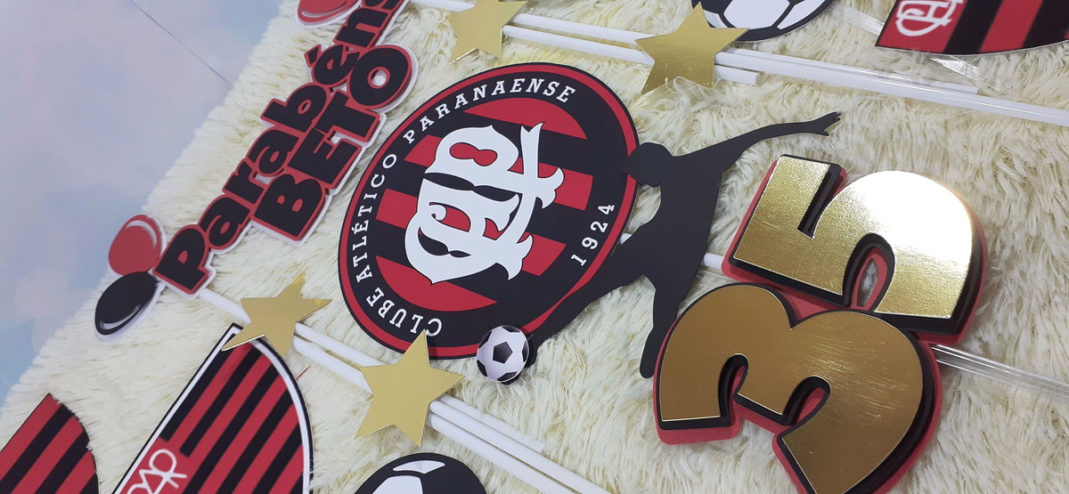 2 Arquivo de Corte Topo de Bolo Athletico Paranaense 1 - Imagem 3