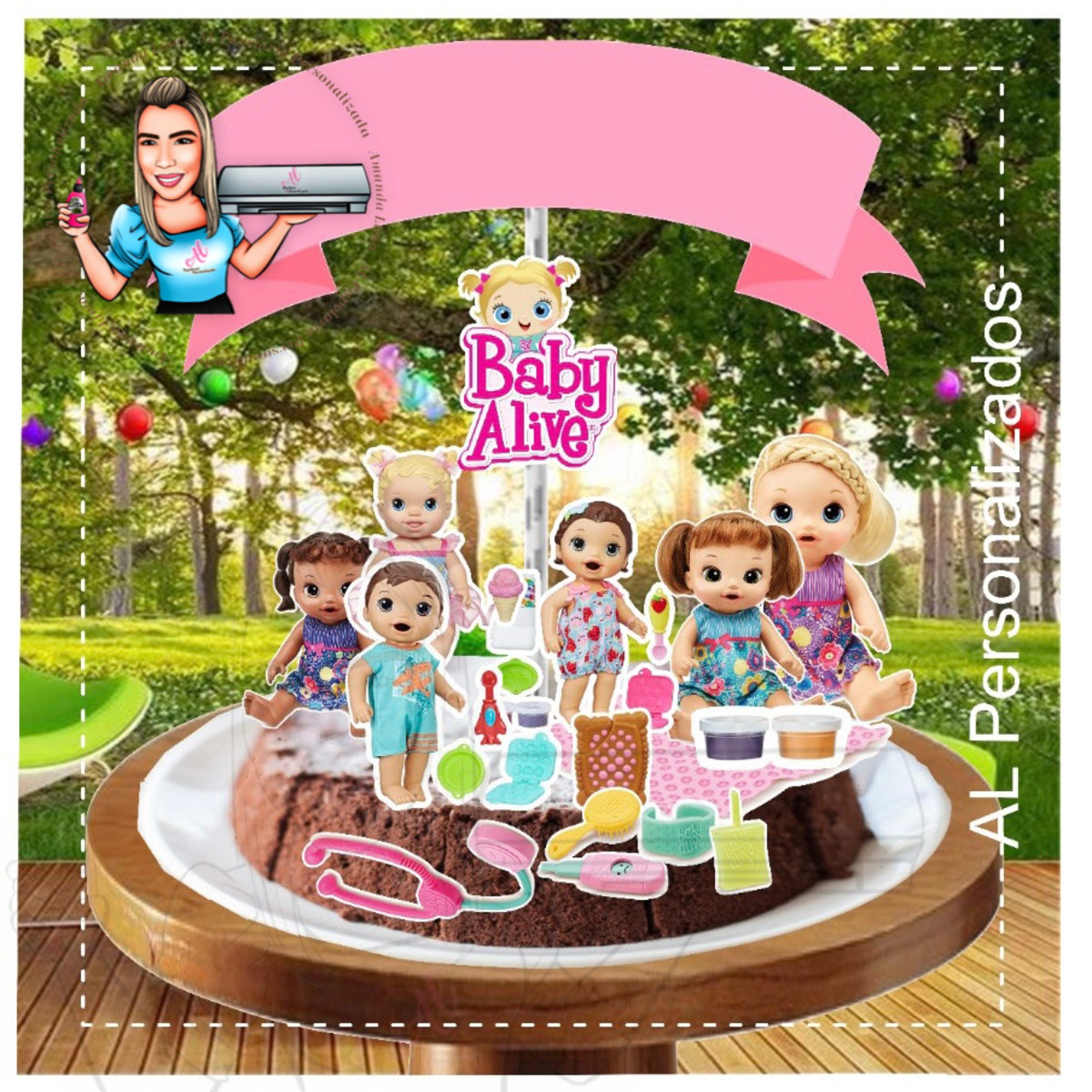 Arquivo de corte topo de bolo - BABY ALIVE (02)