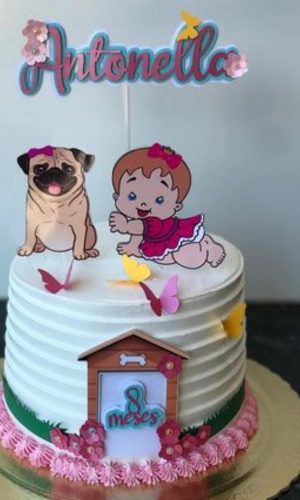Arquivo de corte topo de bolo baby e pet (bebe e cachorro)