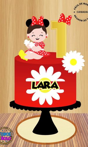 Arquivo de Corte Topo de Bolo Baby Minnie Cute