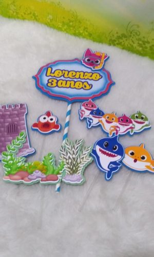 Arquivo de Corte Topo de Bolo Baby Shark 01 (Studio)