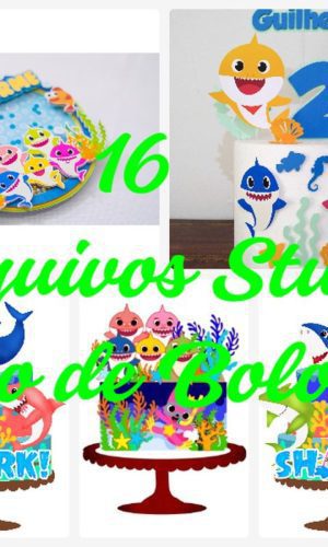 Arquivo de Corte Topo de Bolo - Baby Shark