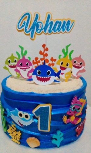Arquivo de corte topo de bolo baby shark