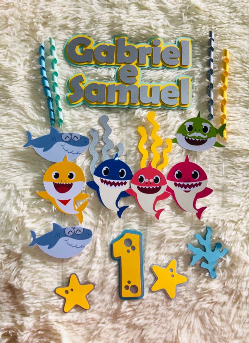 Arquivo de corte Topo de bolo Baby Shark