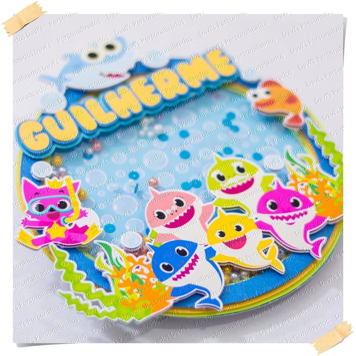 ARQUIVO DE CORTE TOPO DE BOLO BABY SHARK
