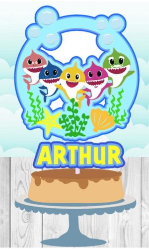 Arquivo de corte Topo de Bolo Baby Shark STUDIO