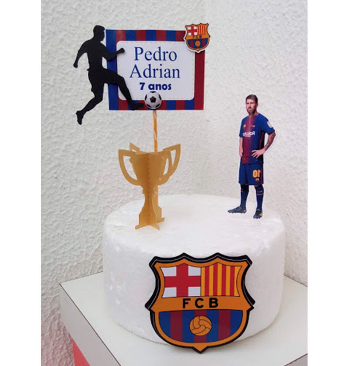 Arquivo de Corte Topo de Bolo Barcelona Futebol+ BRINDE