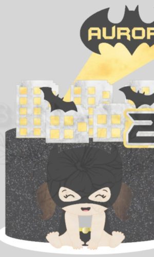 Arquivo de Corte Topo de Bolo Batgirl Cute em Camadas
