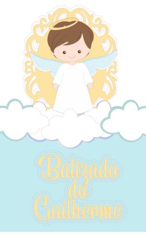 ARQUIVO DE CORTE TOPO DE BOLO Batizado menino 2