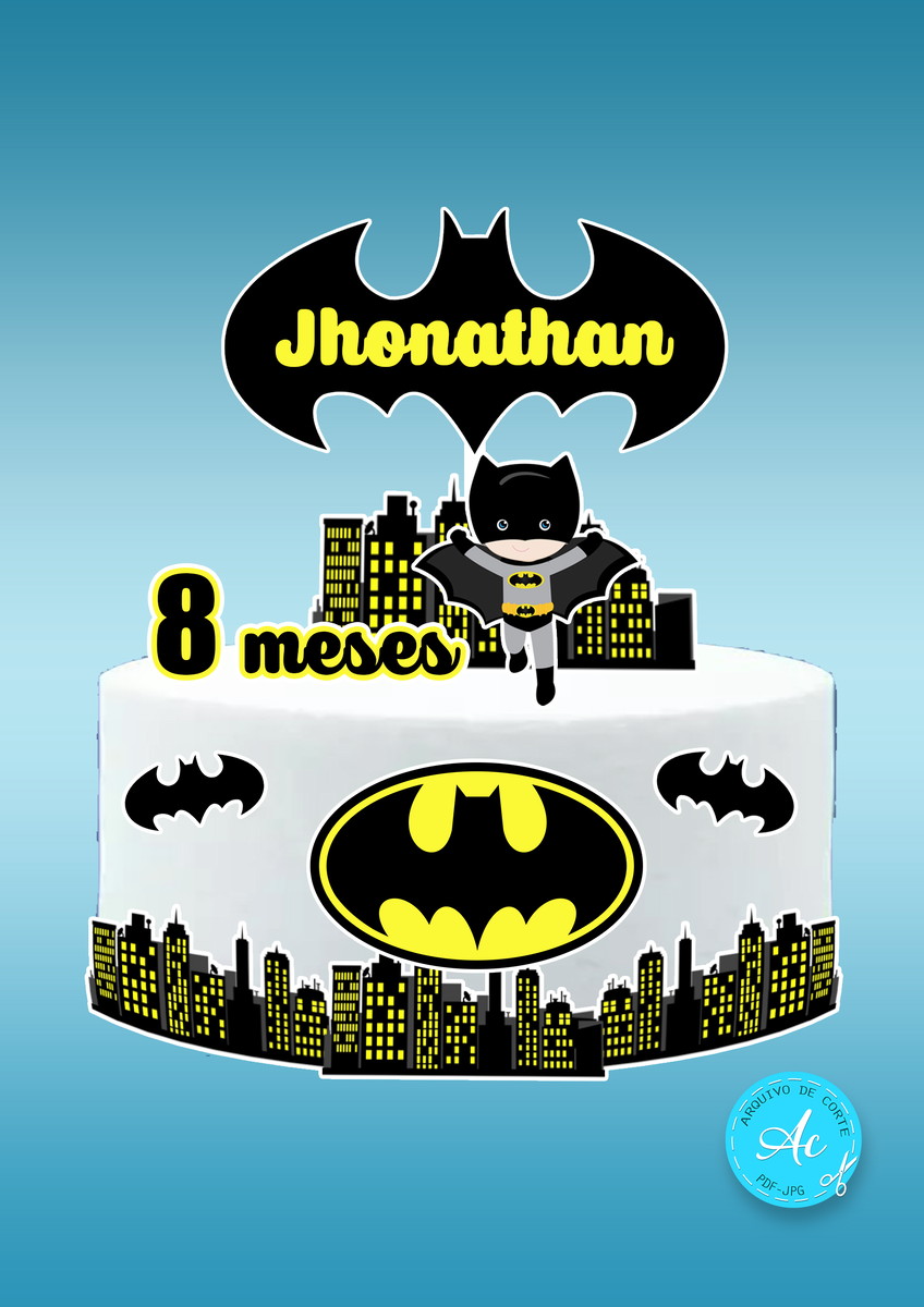 Arquivo Digital Topo de Bolo Batman Baby #1 - Imagem 3